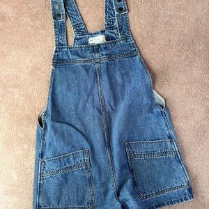 Free People Denim Overall Shorts
